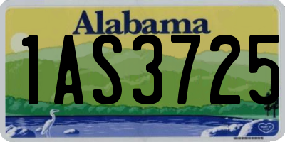 AL license plate 1AS3725