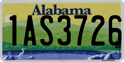 AL license plate 1AS3726