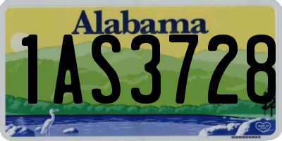 AL license plate 1AS3728