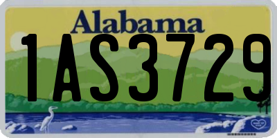 AL license plate 1AS3729