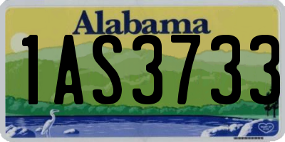 AL license plate 1AS3733