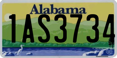 AL license plate 1AS3734