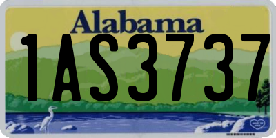 AL license plate 1AS3737
