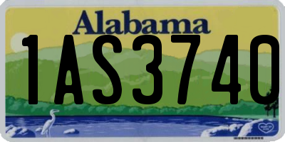AL license plate 1AS3740