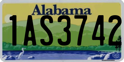 AL license plate 1AS3742