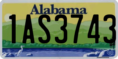 AL license plate 1AS3743