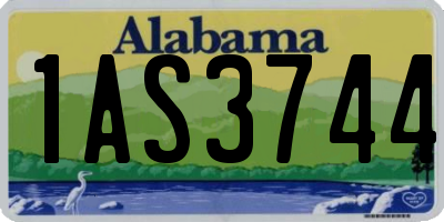 AL license plate 1AS3744