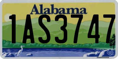 AL license plate 1AS3747