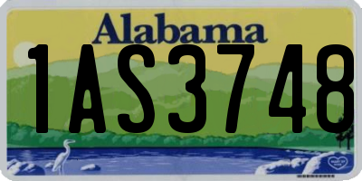 AL license plate 1AS3748