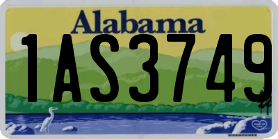 AL license plate 1AS3749
