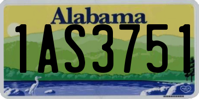 AL license plate 1AS3751