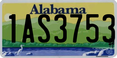 AL license plate 1AS3753