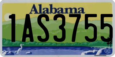 AL license plate 1AS3755