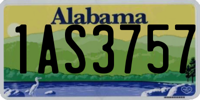 AL license plate 1AS3757
