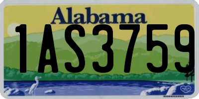 AL license plate 1AS3759