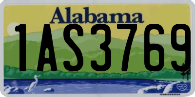 AL license plate 1AS3769