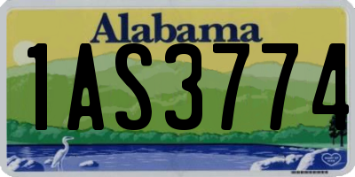AL license plate 1AS3774