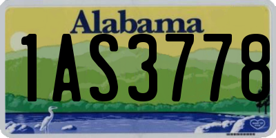AL license plate 1AS3778