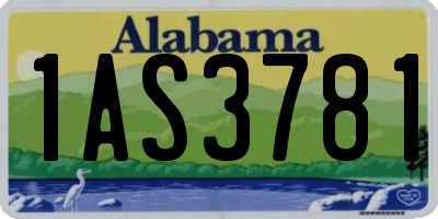 AL license plate 1AS3781