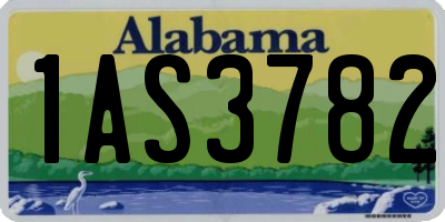 AL license plate 1AS3782