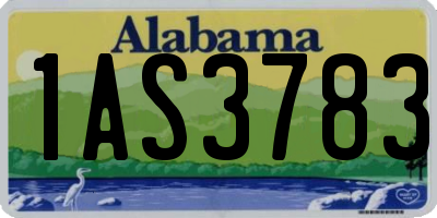 AL license plate 1AS3783