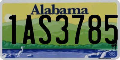 AL license plate 1AS3785