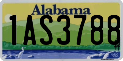 AL license plate 1AS3788
