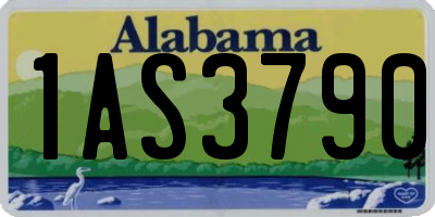 AL license plate 1AS3790