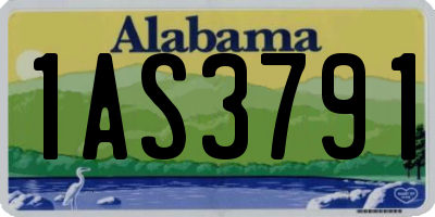 AL license plate 1AS3791