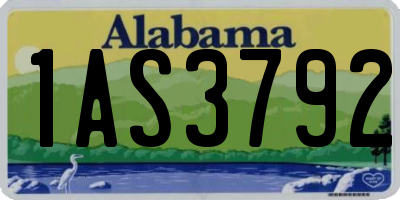 AL license plate 1AS3792