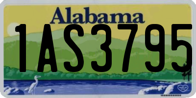 AL license plate 1AS3795