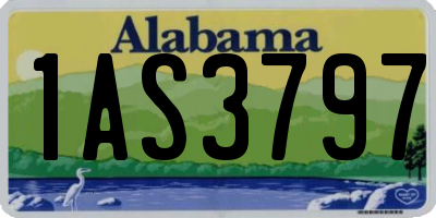 AL license plate 1AS3797