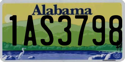 AL license plate 1AS3798
