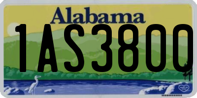 AL license plate 1AS3800