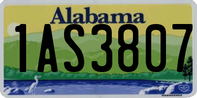 AL license plate 1AS3807