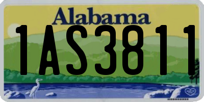 AL license plate 1AS3811