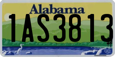 AL license plate 1AS3813