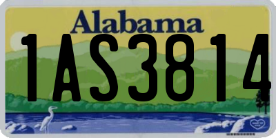 AL license plate 1AS3814