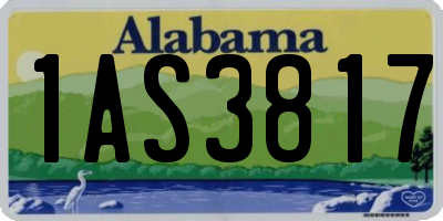 AL license plate 1AS3817