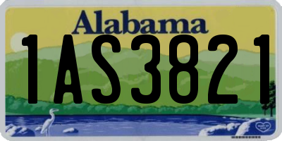 AL license plate 1AS3821