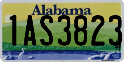 AL license plate 1AS3823