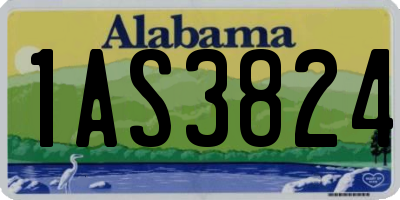 AL license plate 1AS3824