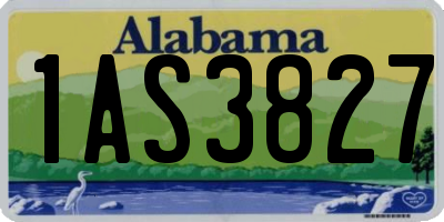 AL license plate 1AS3827
