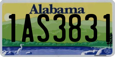 AL license plate 1AS3831