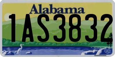 AL license plate 1AS3832
