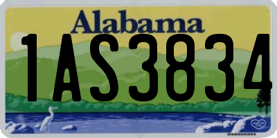 AL license plate 1AS3834