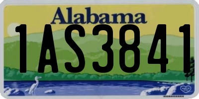 AL license plate 1AS3841