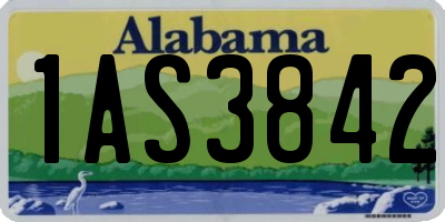 AL license plate 1AS3842