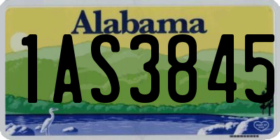 AL license plate 1AS3845