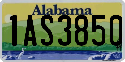 AL license plate 1AS3850